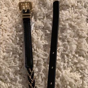 Ann Taylor belt. NWT! black and gold braiding
